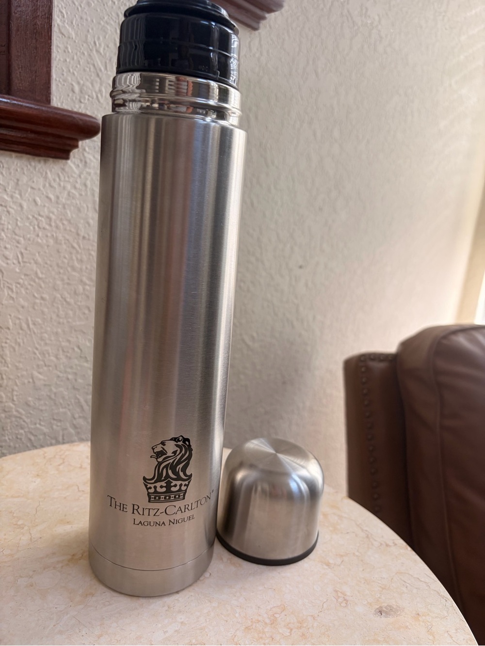 The Ritz-Carlton Branded Stainless Steel Travel Thermos - Silver